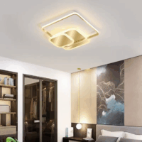 Lustra LED 100W Nuvia 3 Square Auriu