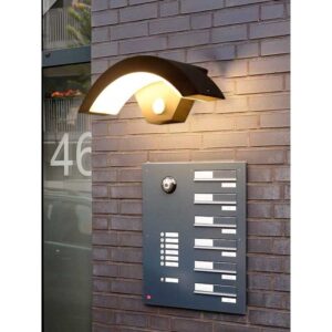 Aplica LED 9W Exterior Roller Black cu Senzor