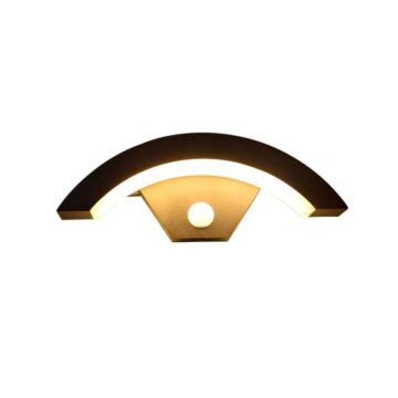 Aplica LED 9W Exterior Roller Black cu Senzor
