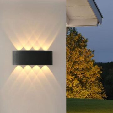 Aplica LED 8W Exterior Shadow Black