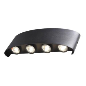 Aplica LED 8W Exterior Shadow Black