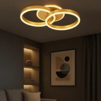 Lustra LED 100W Minimalist 2 Slim Gold, Telecomanda