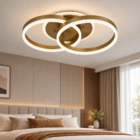 Lustra LED 100W Minimalist 2 Slim Gold, Telecomanda