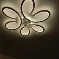 Lustra LED 116W cu ventilator Zaza Alba, telecomanda photo review