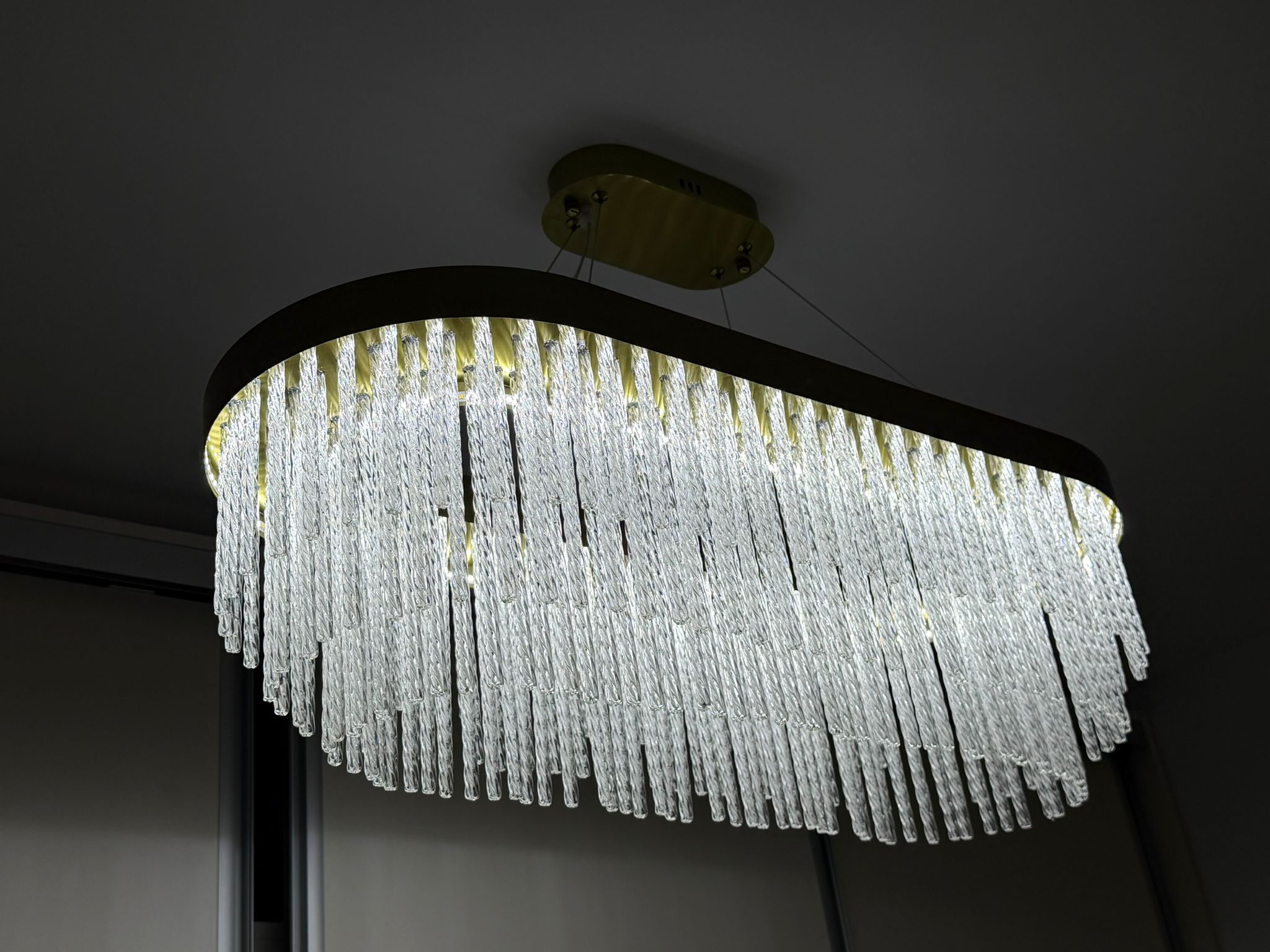 Candelabru dining LED 130W Cristal Lucenza 80x35 photo review