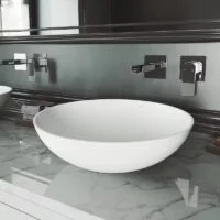 Lavoar pe blat, Ceramica, Alb, Rotund, Premium - IMAGE 2