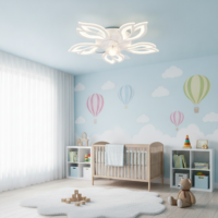 Lustra cu ventilator LED Mini Lily Alba
