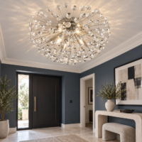 Lustra dormitor Firefly Argintie 60