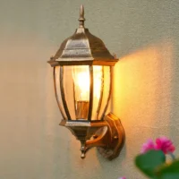 Aplica Felinar Exterior Perete, E27, Auriu