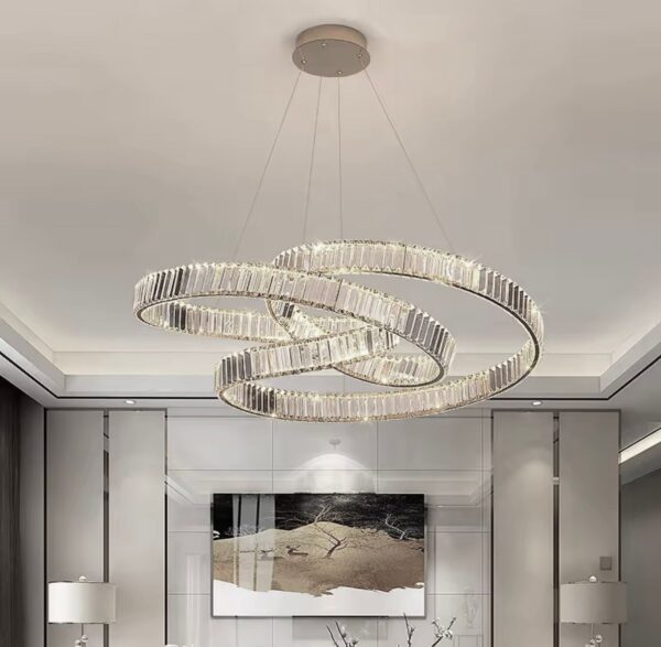 Candelabru LED 100W Cristal Infinity Argintiu