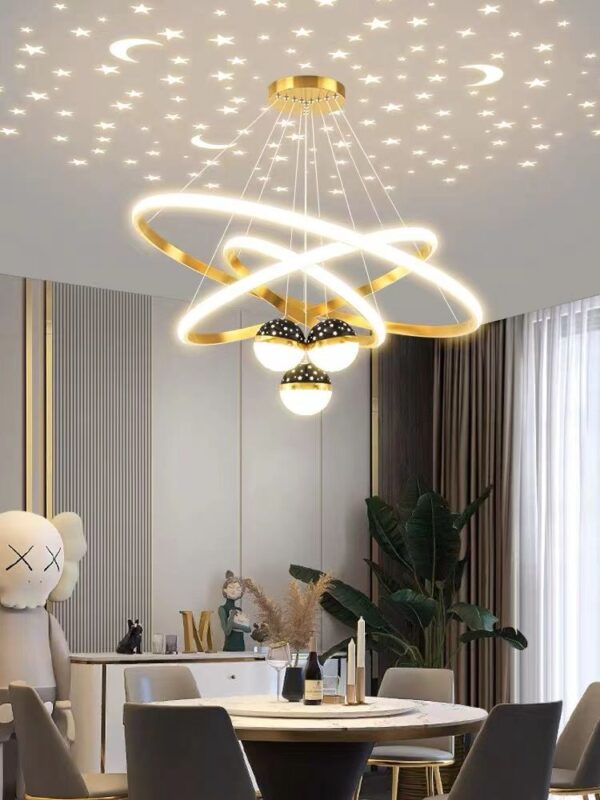 Candelabru LED 144W Constellation Loop Gold (Auriu) - IMAGE