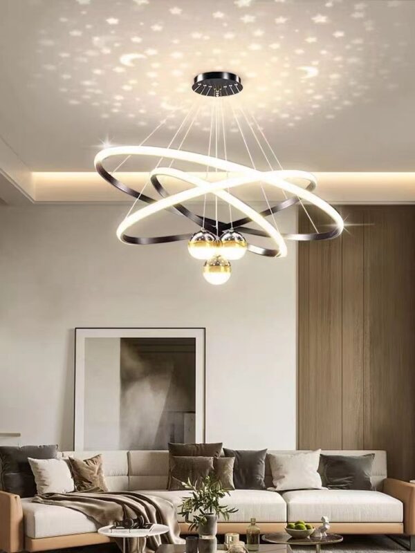 Candelabru LED 144W Constellation Loop Black (Negru)