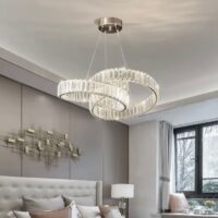 Candelabru LED 80W Cristal Infinity Argintiu