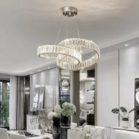 Candelabru LED 80W Cristal Infinity Argintiu