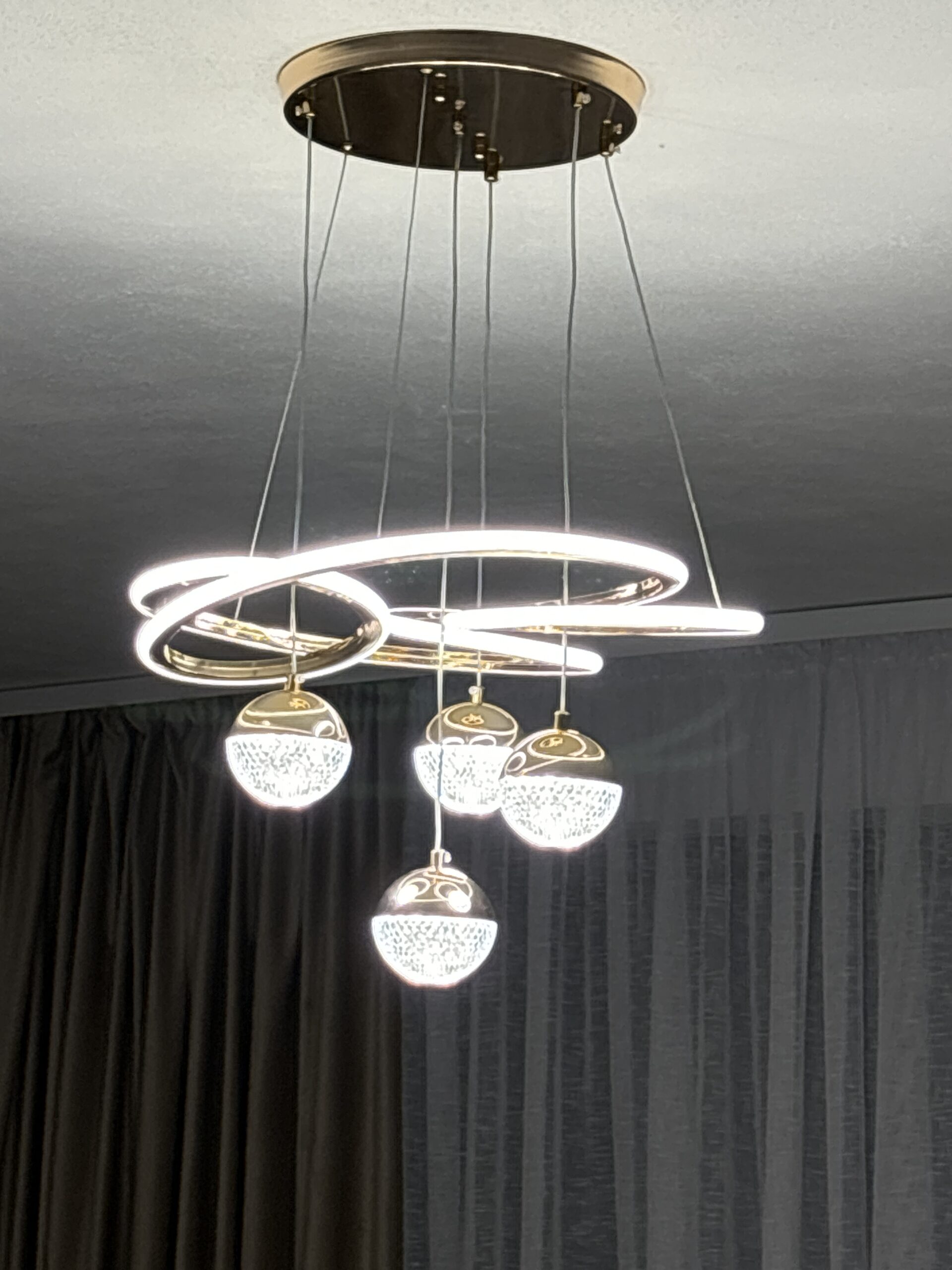 Candelabru LED Celeste Gold (Auriu), 4 globuri photo review