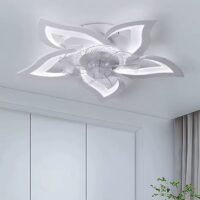 Lustra cu ventilator LED Mini Sun Flower Alba