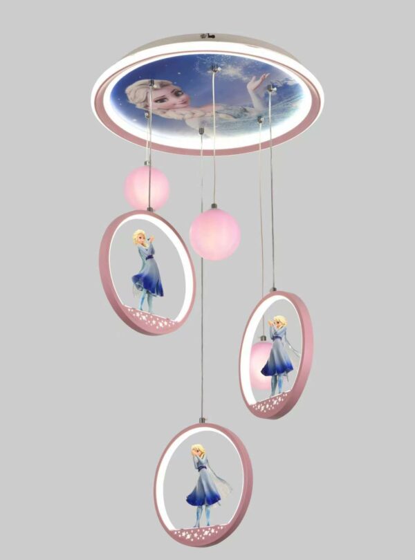 Lustra LED copii Elsa (Frozen) 150W Roz