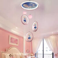 Lustra LED copii Elsa (Frozen) 150W Roz - image