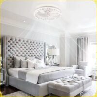 Lustra LED cu ventilator Alba Rotunda Minimalist 1 Glam