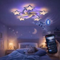 Lustra LED 150W Magic Stars RGB, Difuzor (Boxa), Bluetooth