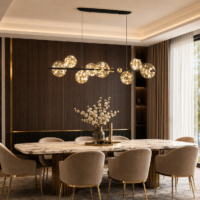 Candelabru LED 64W Magic Bubbles Dining Negru