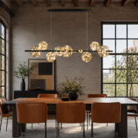 Candelabru LED 64W Magic Bubbles Dining Negru