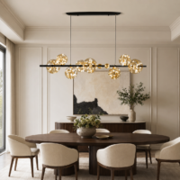 Candelabru LED 64W Magic Bubbles Dining Negru