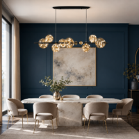 Candelabru LED 64W Magic Bubbles Dining Negru