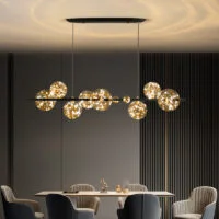 Candelabru LED 64W Magic Bubbles Dining Negru