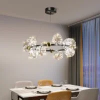 Candelabru LED dormitor 72W Magic Bubbles Negru 60
