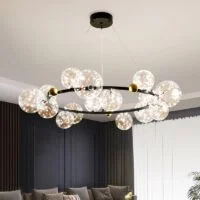 Poza pentru Candelabru LED living 96W Magic Bubbles Negru 80