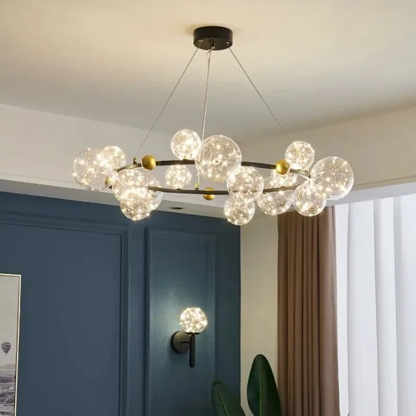 Poza pentru Candelabru LED 144W Magic Bubbles Negru 100