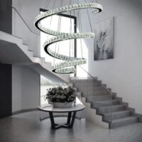 Candelabru scari 160W Cristal Spirala, Telecomanda - image 1