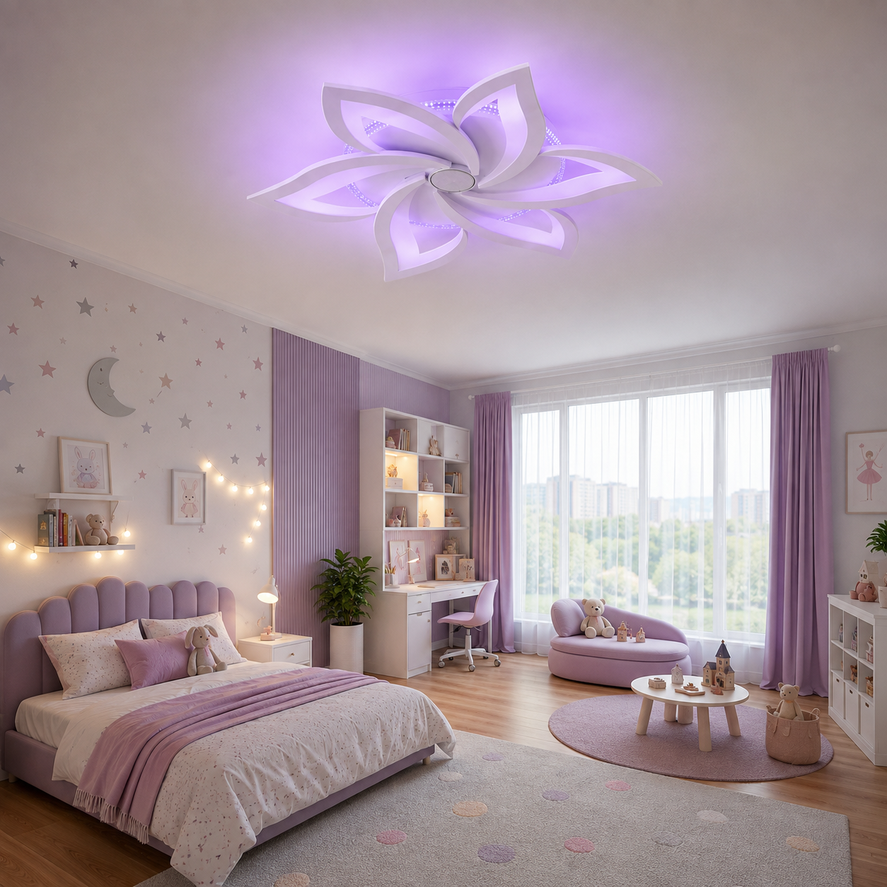 Lustra LED 150W Mini Sun Flower RGB, Difuzor (Boxa), Bluetooth Lustra LED 150W Mini Sun Flower RGB, Difuzor (Boxa), Bluetooth