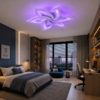 Lustra LED 150W Mini Sun Flower RGB, Difuzor (Boxa), Bluetooth