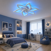 Lustra LED 150W Mini Sun Flower RGB, Difuzor (Boxa), Bluetooth