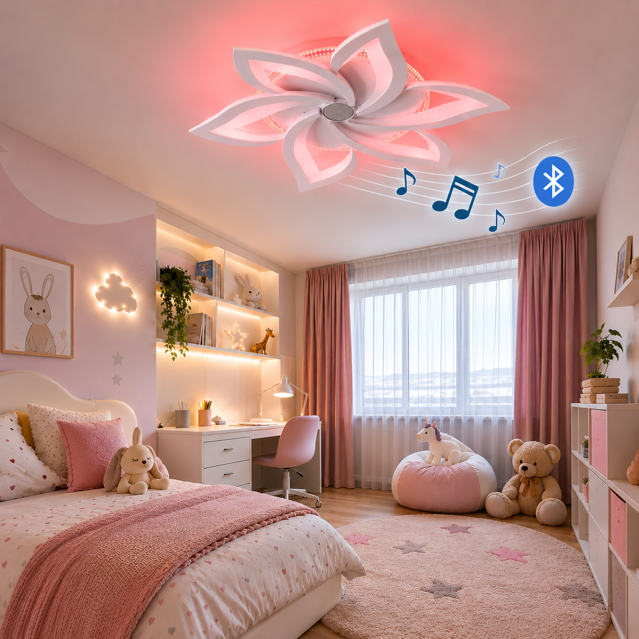 Lustra LED 150W Mini Sun Flower RGB, Difuzor (Boxa), Bluetooth Lustra LED 150W Mini Sun Flower RGB, Difuzor (Boxa), Bluetooth