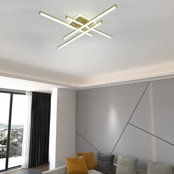 Poza pentru Lustra LED Dormitor 69W Zig Zag Vision Gold 5