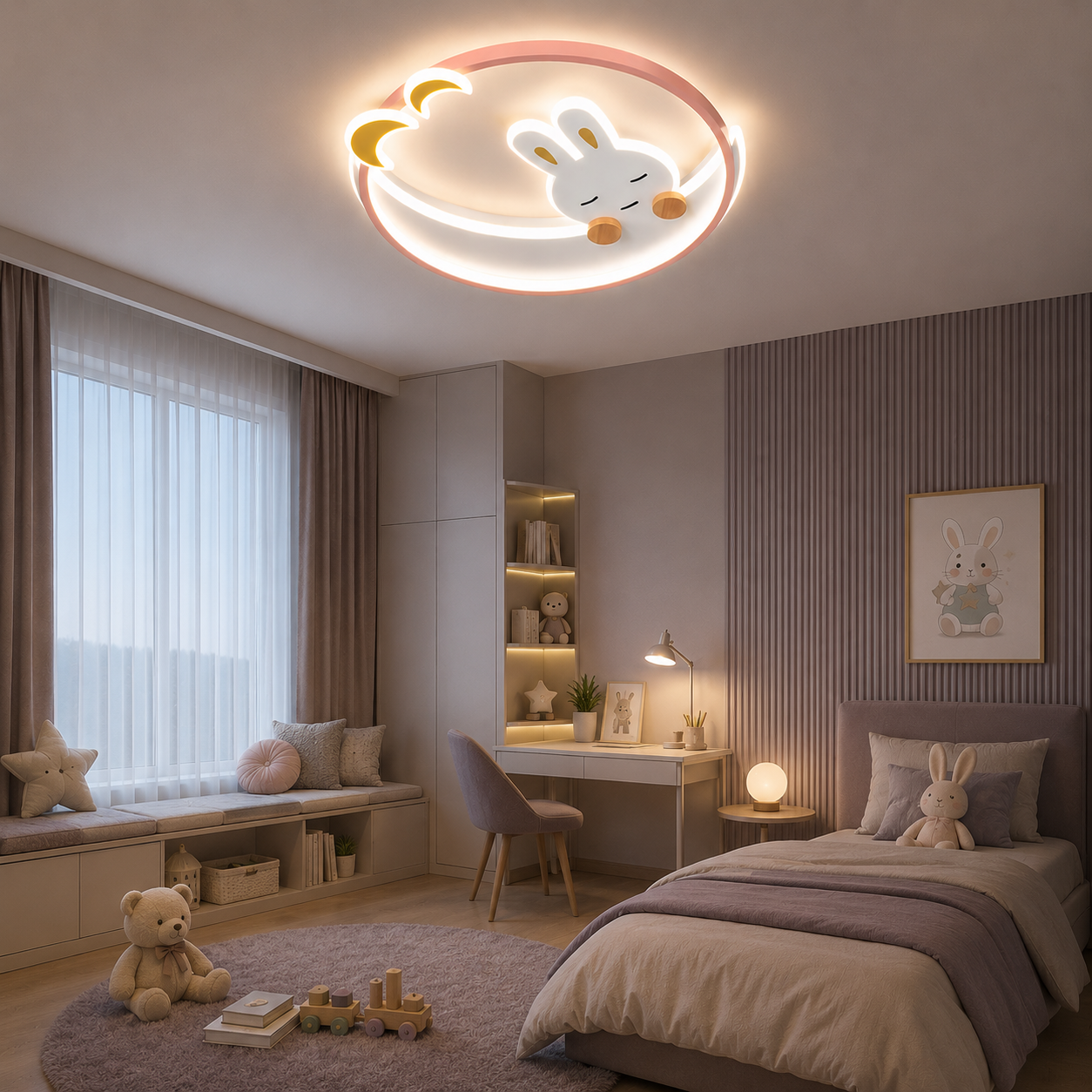 Lustra LED Iepuras (Copii) 80W Lustra LED Iepuras (Copii) 80W