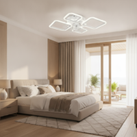 Lustra LED cu ventilator 72W Ceiling 4 (Patrate) Alb