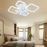Lustra LED cu ventilator 72W Ceiling 4 (Patrate) Alb- image