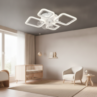 Lustra LED cu ventilator 72W Ceiling 4 (Patrate) Alb