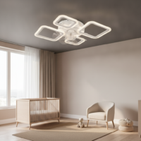 Lustra LED cu ventilator 72W Ceiling 4 (Patrate) Alb