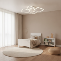 Lustra LED cu ventilator 72W Ceiling 4 (Patrate) Alb