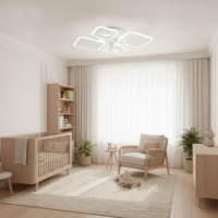 Lustra LED cu ventilator 72W Ceiling 4 (Patrate) Alb