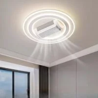 Lustra LED cu ventilator si telecomanda 60W Briza Rotunda - image 2