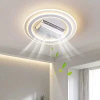 Lustra LED cu ventilator si telecomanda 60W Briza Rotunda- image