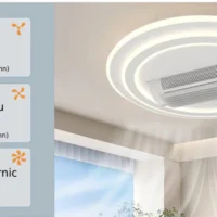 Lustra LED cu ventilator si telecomanda 60W Briza Rotunda - image 4
