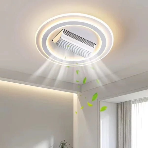 Poza pentru Lustra LED cu ventilator si telecomanda 60W Briza Rotunda