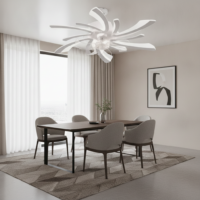 Lustra cu ventilator 114W LED Airia Alba 6